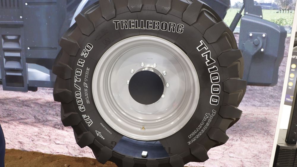 Trelleborg a logé son bloc de capteurs ATMS sur la face interne de son pneumatique.