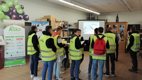 Lors de cette journée d'échange, Vincent Bertholier (de face, au fond), DG de Val’Limagne.coop et membre du directoire de l'Ucal, a présenté l'union et les coopératives adhérentes, en insistant sur la diversité des métiers proposés.