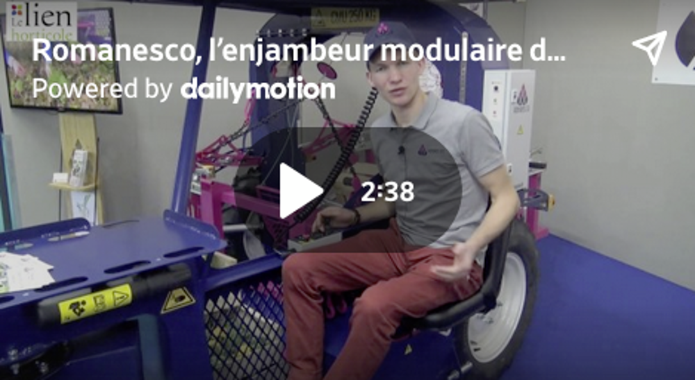 Web
Vidéo concours Innovation
Sival d’argent pour l’enjambeur modulaire de maraîchage Romanesco.
Lors du dernier Salon Sival du 17 au 19 janvier 2023 à Angers (49), le concours Innovation a récompensé d’un Sival d’argent Romanesco pour son enjambeur modulaire de maraîchage dans la catégorie « Machinisme et automatisme ».
Sival d’argent pour l’enjambeur modulaire de maraîchage Romanesco. Web
Vidéo concours Innovation
Sival d’argent pour l’enjambeur modulaire de maraîchage Romanesco.
Lors du dernier Salon Sival du 17 au 19 janvier 2023 à Angers (49), le concours Innovation a récompensé d’un Sival d’argent Romanesco pour son enjambeur modulaire de maraîchage dans la catégorie « Machinisme et automatisme ».
Sival d’argent pour l’enjambeur modulaire de maraîchage Romanesco.