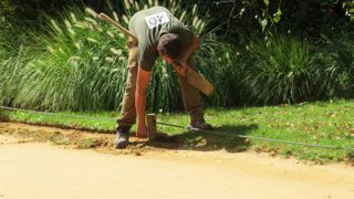 « Pour éviter que ça tire, je m’étire ». Ce jardinier au dos très sollicité devra penser à diminuer sa tension musculaire par quelques exercices simples. Il évitera de la sorte des troubles musculosquelettiques (TMS).