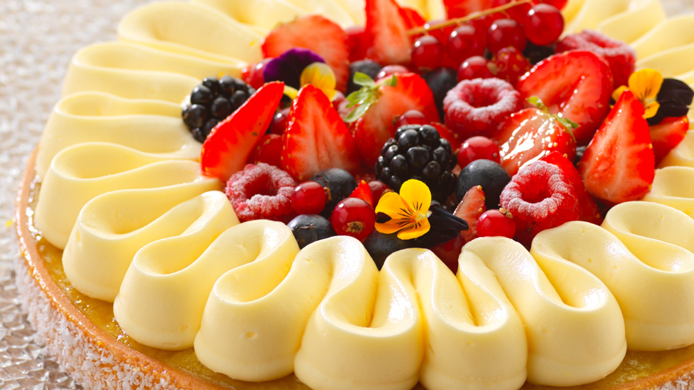 Tarte exotique fruits rouges