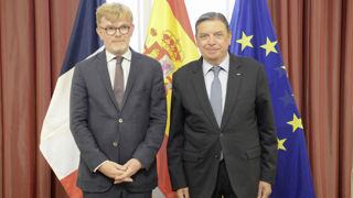Marc Fesneau et Luis Planas lors d'une précédente rencontre bilatérale à Madrid, le 26 août 2022. Marc Fesneau et Luis Planas lors d'une précédente rencontre bilatérale à Madrid, le 26 août 2022.