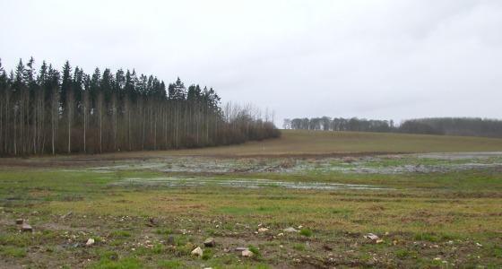 Inondations dans des champs
