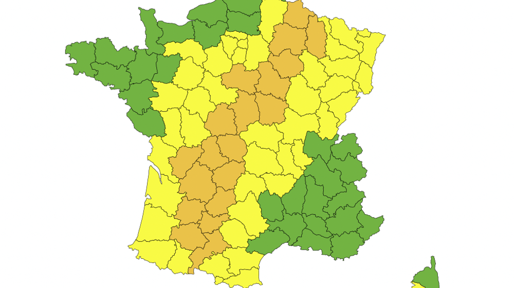 Ce 21 juin 2023 à 16h, Météo-France place 19 départements en vigilance orange pour des orages. Ce 21 juin 2023 à 16h, Météo-France place 19 départements en vigilance orange pour des orages.