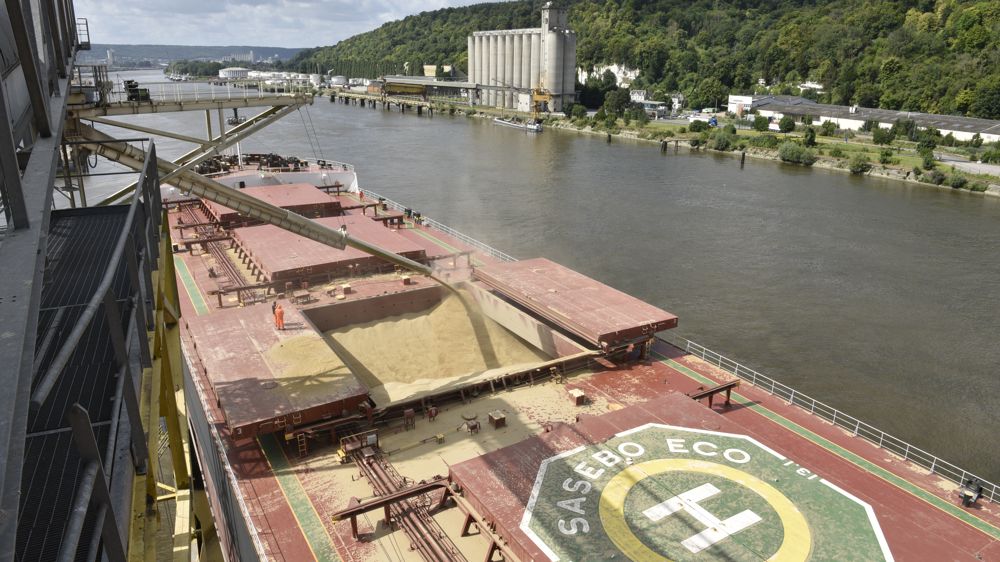 Le port de Rouen a exporté 5,7 millions de tonnes de céréales vers les pays tiers en 2022.