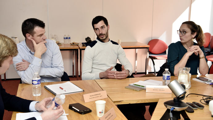 Nicolas Vermeulen, Edouard Minier et Anaïs Begaud.