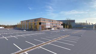 Les Ets Egger panneaux et décors ont proposé et suivi un projet de végétalisation – par des BTS AP de l’école d’horticulture de Roville-aux-Chênes (88) - du tout nouveau bâtiment « Forum » en cours de construction, à Rambervillers (88). Visuel du projet avant réalisation effective. Les Ets Egger panneaux et décors ont proposé et suivi un projet de végétalisation – par des BTS AP de l’école d’horticulture de Roville-aux-Chênes (88) - du tout nouveau bâtiment « Forum » en cours de construction, à Rambervillers (88). Visuel du projet avant réalisation effective.