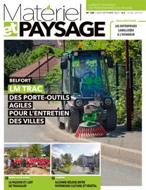 Couverture de Matériel et Paysage n°185 (édition août-septembre 2023, 68 pages). Couverture de Matériel et Paysage n°185 (édition août-septembre 2023, 68 pages).