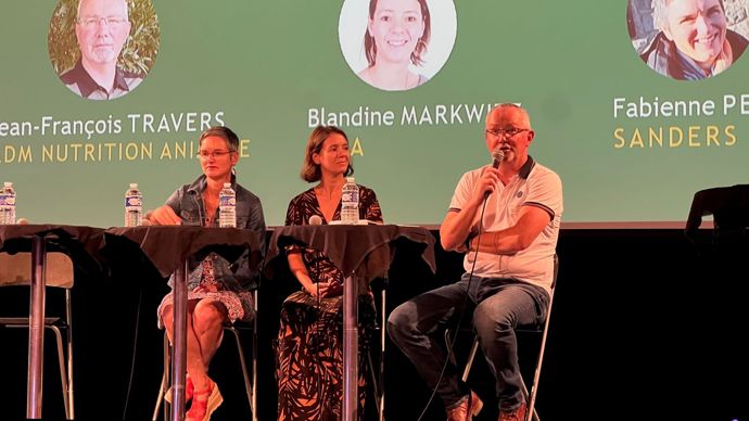 Fabienne Péran (Sanders), Blandine Markwitz (Snia) et Jean-François Travers (ADM Nutrition animale) ont partagé leur retour d'expérience quant à la mise en application du guide d'aide à la création d'un Système de management de l'environnement.