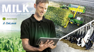 John Deere et DeLaval créent un centre d'analyse numérique des données des producteurs laitiers, du champ jusqu'au tank à lait. John Deere et DeLaval créent un centre d'analyse numérique des données des producteurs laitiers, du champ jusqu'au tank à lait.