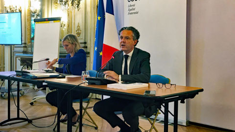 Agnès Pannier-Runacher et Christophe Béchu ont présenté le budget pour 2024 de leurs ministères, le 27 septembre 2023. Agnès Pannier-Runacher et Christophe Béchu ont présenté le budget pour 2024 de leurs ministères, le 27 septembre 2023.