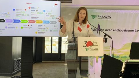 A l'occasion des 30 ans de Philagro célébrés le 22 novembre à Paris, Karine Poivet, responsable marketing opérationnel chez Sumitomo Chemical zone EMEA, a présenté la trentaine d'innovations à venir d'ici à 2030.