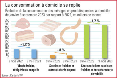évolution de la consommation de viande porcine et charcuterie à domicile évolution de la consommation de viande porcine et charcuterie à domicile