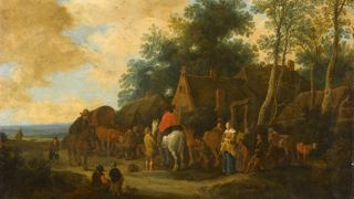 Arrêt dans une auberge en bordure de route, de Pieter de Molijn, 1657. Arrêt dans une auberge en bordure de route, de Pieter de Molijn, 1657.