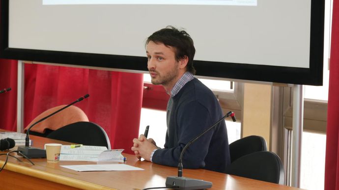 François Joly, responsable productions végétales chez Agribio Union, a présenté les marchés qui lui semblaient porteurs, lors d'une rencontre organisée, mardi 12 mars, par la chambre d'agriculture du Tarn-et-Garonne.