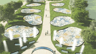 Parmi les nombreuses scènes ludiques, les visiteurs pourront s'immerger dans les végétaux. Ici le projet "Jeux d'eaux". Parmi les nombreuses scènes ludiques, les visiteurs pourront s'immerger dans les végétaux. Ici le projet "Jeux d'eaux".