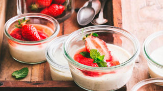 Panna cotta aux fraises. Panna cotta aux fraises.