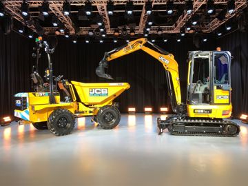 Le 12 février, le constructeur JCB a dévoilé plusieurs nouveautés, dont la minipelle 26C-1 de 2,5 t et le dumper électrique 3TE.
