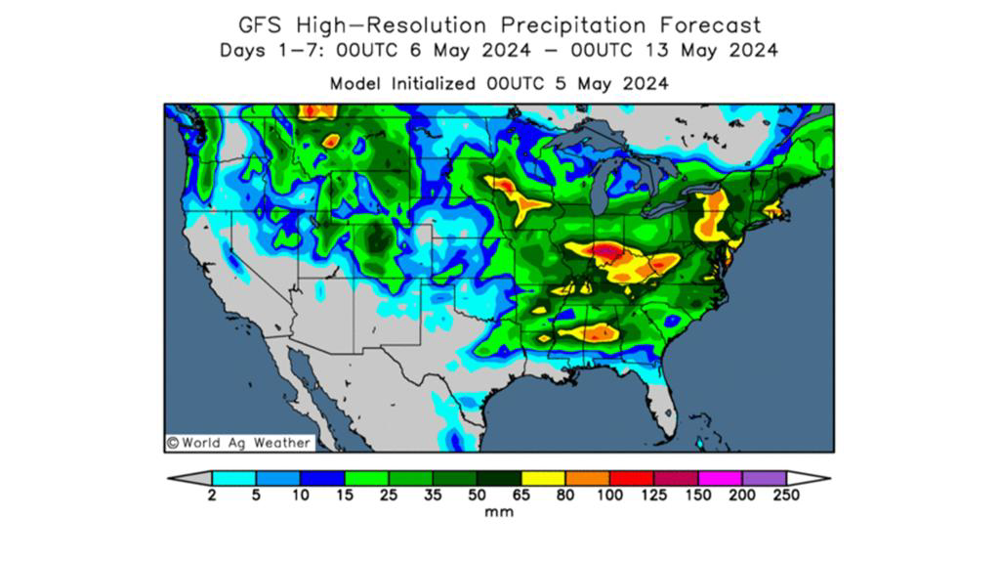 La Corn Belt risque de subir des excès de pluies critiques. La Corn Belt risque de subir des excès de pluies critiques.