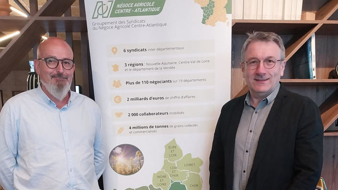 Christophe Prouteau, dirigeant du négoce Beauchamp, et François Renaud, dirigeant des Ets Renaud, coprésident le Naca.