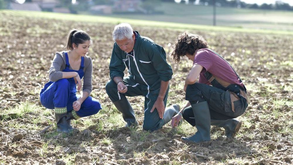 Agriculteur et apprentis