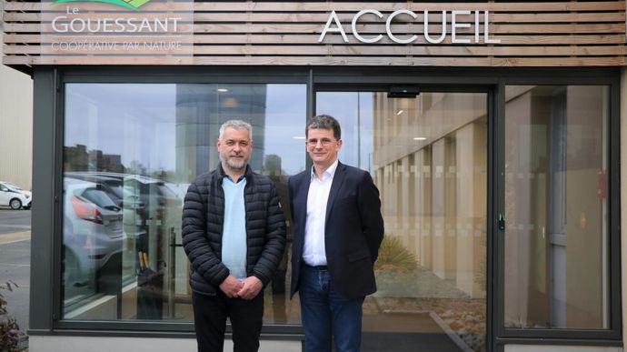 Thomas Couëpel, président du groupe Le Gouessant, et Rémi Cristoforetti, directeur général.