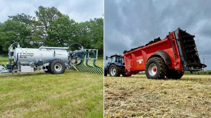 Pichon domine le marché des tonnes à lisier, Sodimac celui des épandeurs de fumier.