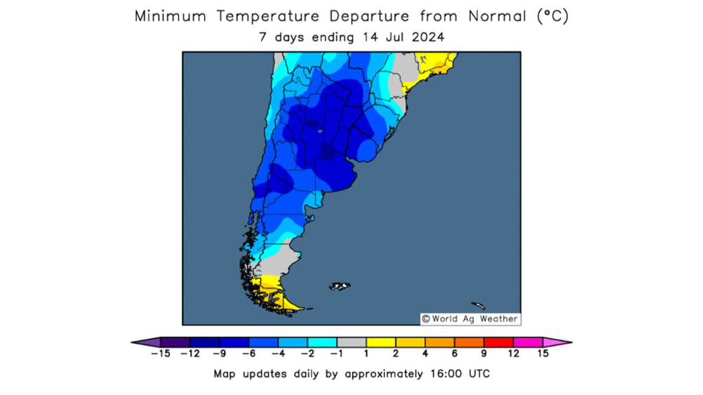 L'Argentine a subi une chute de températures. L'Argentine a subi une chute de températures.