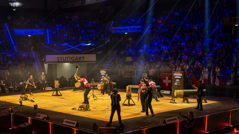 Championnats du monde Stihl Timbersports 2023, à Stuttgart (Allemagne).