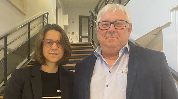 Aude Bertout, 38 ans, dirige depuis le 23 septembre le groupe coopératif Terre comtoise au côté du président, Clément Tisserand.