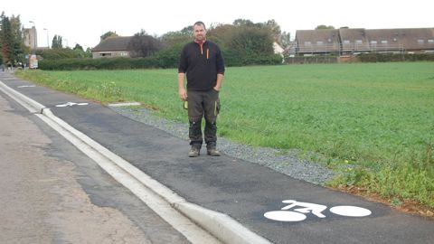 Les accès aux parcelles de François-Xavier Hupin, agriculteur à Démouville, ont été agrandis et faciliteront également les croisements ou arrêts d’urgence.