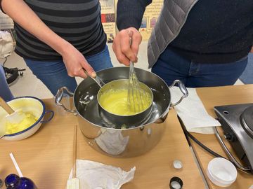 préparation d'un baume au bain marie