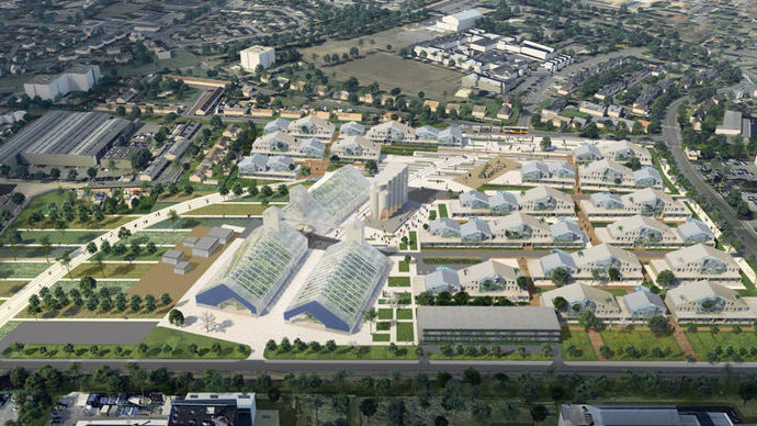 Le site de Lucé (Eure-et-Loir) de la Scael devait accueillir une ferme aquacole, des serres de maraîchage, un restaurant, un magasin de produits locaux, une navette électrique… Finalement, il sera transformé en logements « classiques ».