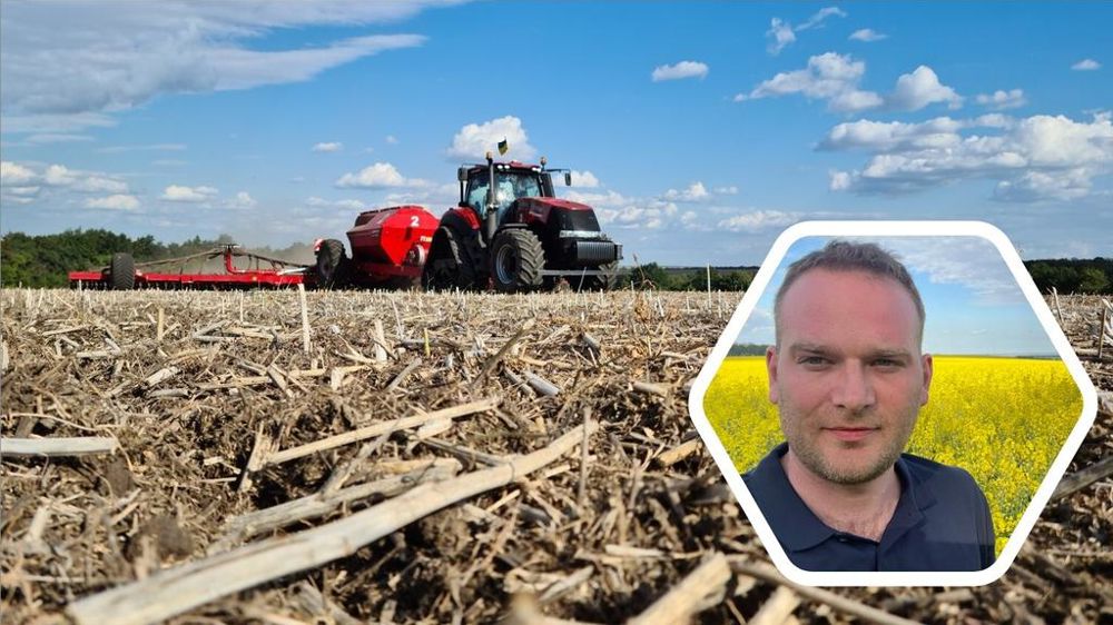 Clément Coussens dirigeant français de l'exploitation ukrainienne Agro_KMR dans l'oblast de Dnipro
