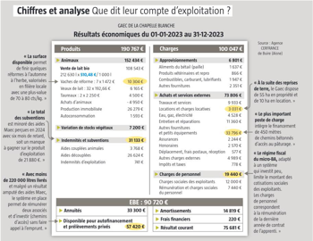 Chiffres Analyse du compte d'exploitation du Gaec Chiffres Analyse du compte d'exploitation du Gaec