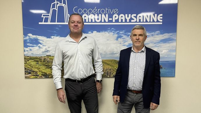 Sébastien Blot et Jean-Luc Cade, respectivement directeur général et président de Garun-Paysanne.