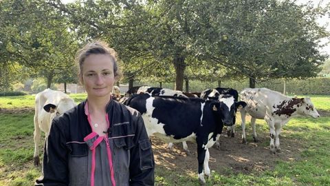 Marie Houlet jeune éleveuse dans la Manche