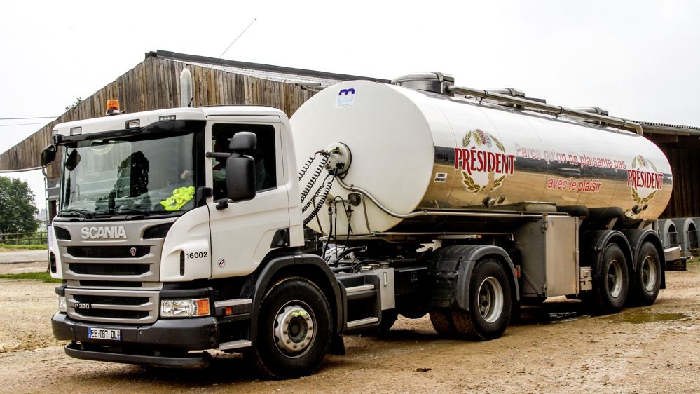 Camion de ramassage de lait