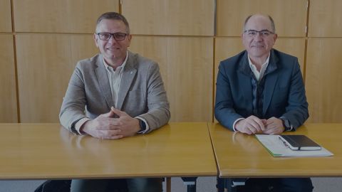 Christophe Congues, le président, et Philippe Saux, le directeur général, ont présenté les résultats 2023-2024 d'Euralis ainsi que les mutualisations en cours, lors d'une conférence de presse à Lescar (Pyrénées-Atlantiques), jeudi 6 février.