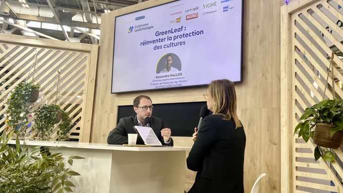 Alexandre Hallier, directeur appro international des produits de protection des plantes chez Soufflet agriculture, a présenté, lors du Sia, la nouvelle offre GreenLeaf.
