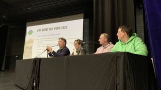 Le bureau et le conseil d'administration de Ouest'Lait sont renouvelés. A l'assemblée générale de l'OP le 18 mars à Saint-James (Manche), Landry Rivière (à gauche) a indiqué qu'il quittait la présidence.