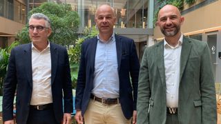 De gauche à droite, Jean-Philippe Puig (directeur général), Arnaud Rousseau (président) et Aymeric Mongeaud (directeur administratif et financier) ont animé la conférence de presse annuelle du groupe Avril, le 16 avril 2025 à Paris. De gauche à droite, Jean-Philippe Puig (directeur général), Arnaud Rousseau (président) et Aymeric Mongeaud (directeur administratif et financier) ont animé la conférence de presse annuelle du groupe Avril, le 16 avril 2025 à Paris.