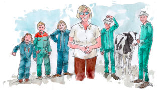 Valérie Gohier, mère de cinq enfants, concilie son métier d'agricultrice avec sa vie de famille. Valérie Gohier, mère de cinq enfants, concilie son métier d'agricultrice avec sa vie de famille.