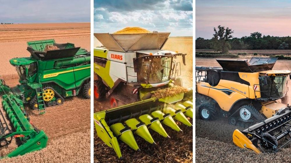 Moissonneuses John Deere Claas et New Holland