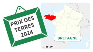 A 6 520 €/ha, le prix moyens des terres et prés libres progresse de 5,8 % en Bretagne. A 6 520 €/ha, le prix moyens des terres et prés libres progresse de 5,8 % en Bretagne.