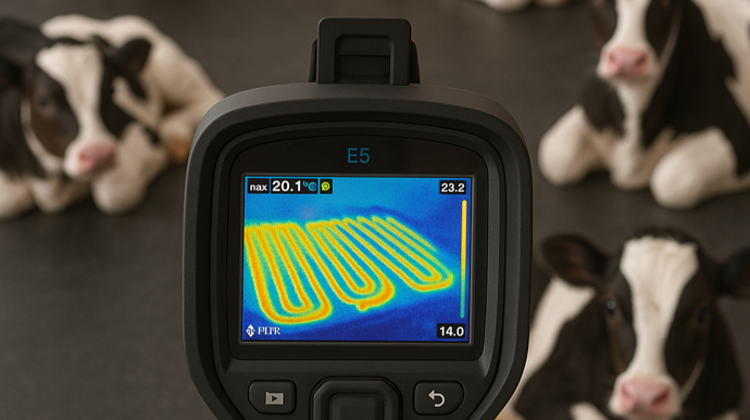 La caméra thermique permet d'identifier le circuit de chauffage.
