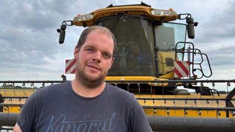 Alexis De Clerck jeune agriculteur dans l'Oise - Moisson - Installation