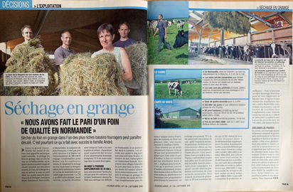 reportage revue Eleveur laitier septembre 2006