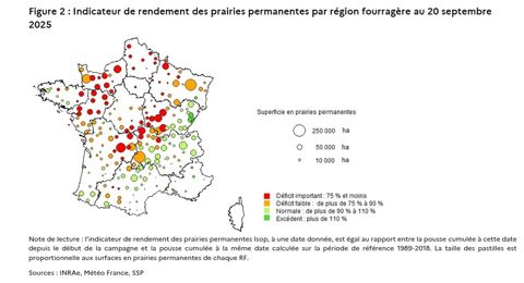 Carte de France de l'herbe