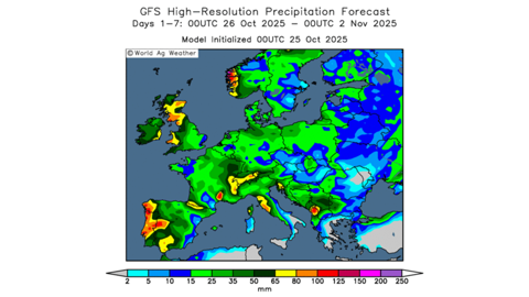 Des averses sont annoncées dans l'ensemble de l'Europe de l'Ouest. Des averses sont annoncées dans l'ensemble de l'Europe de l'Ouest.